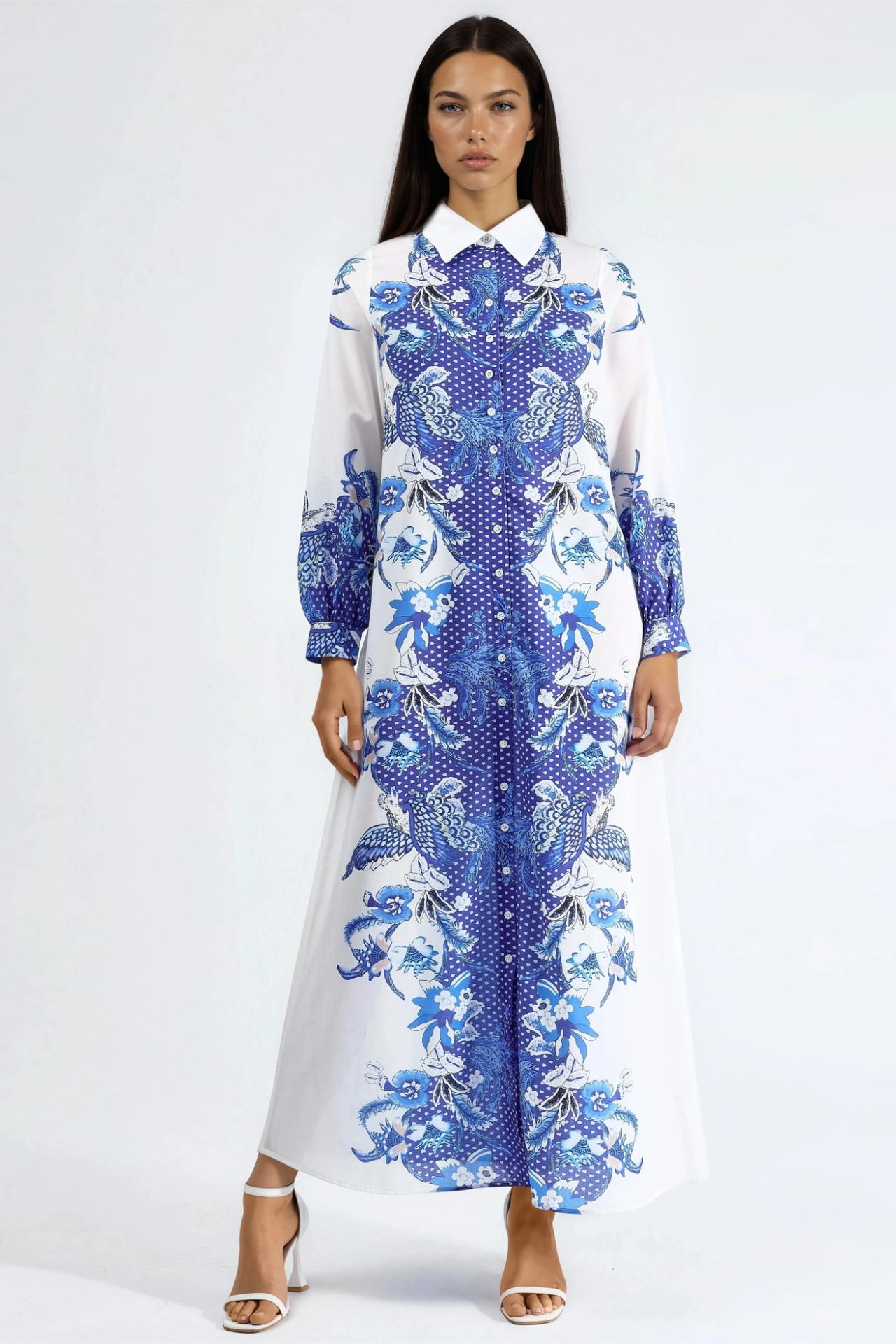 MSN Floral Belted Midi Dress 6