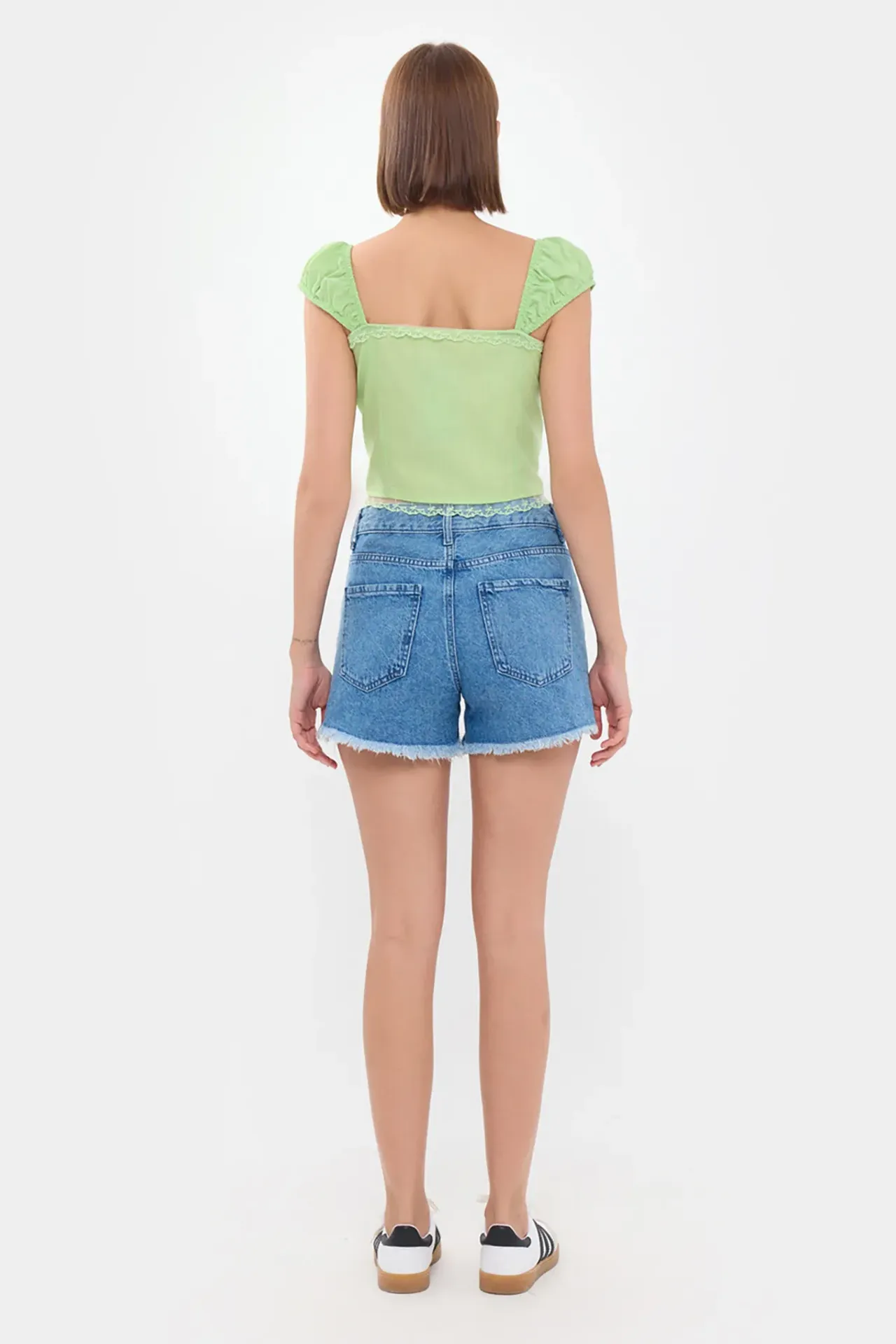 Square Neck Lace Up Corset Top