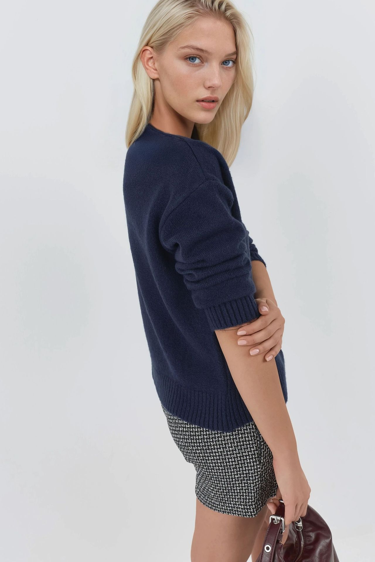 Soft Textured Knit Sweater with Buttons 8
