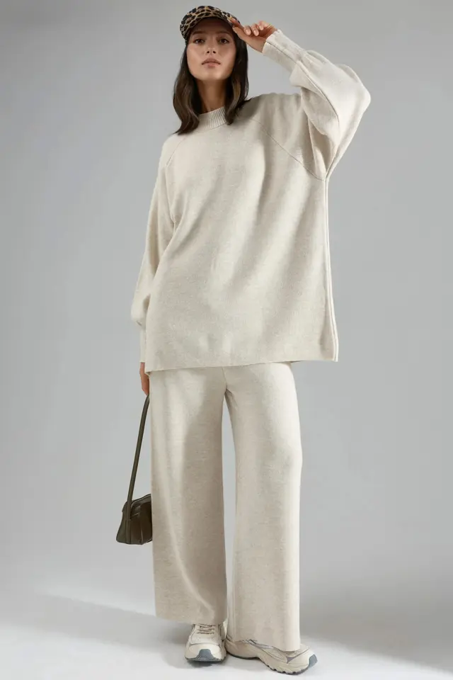 MY FASHION Loose Fit Sweater & Pants Knit Co-ord Set