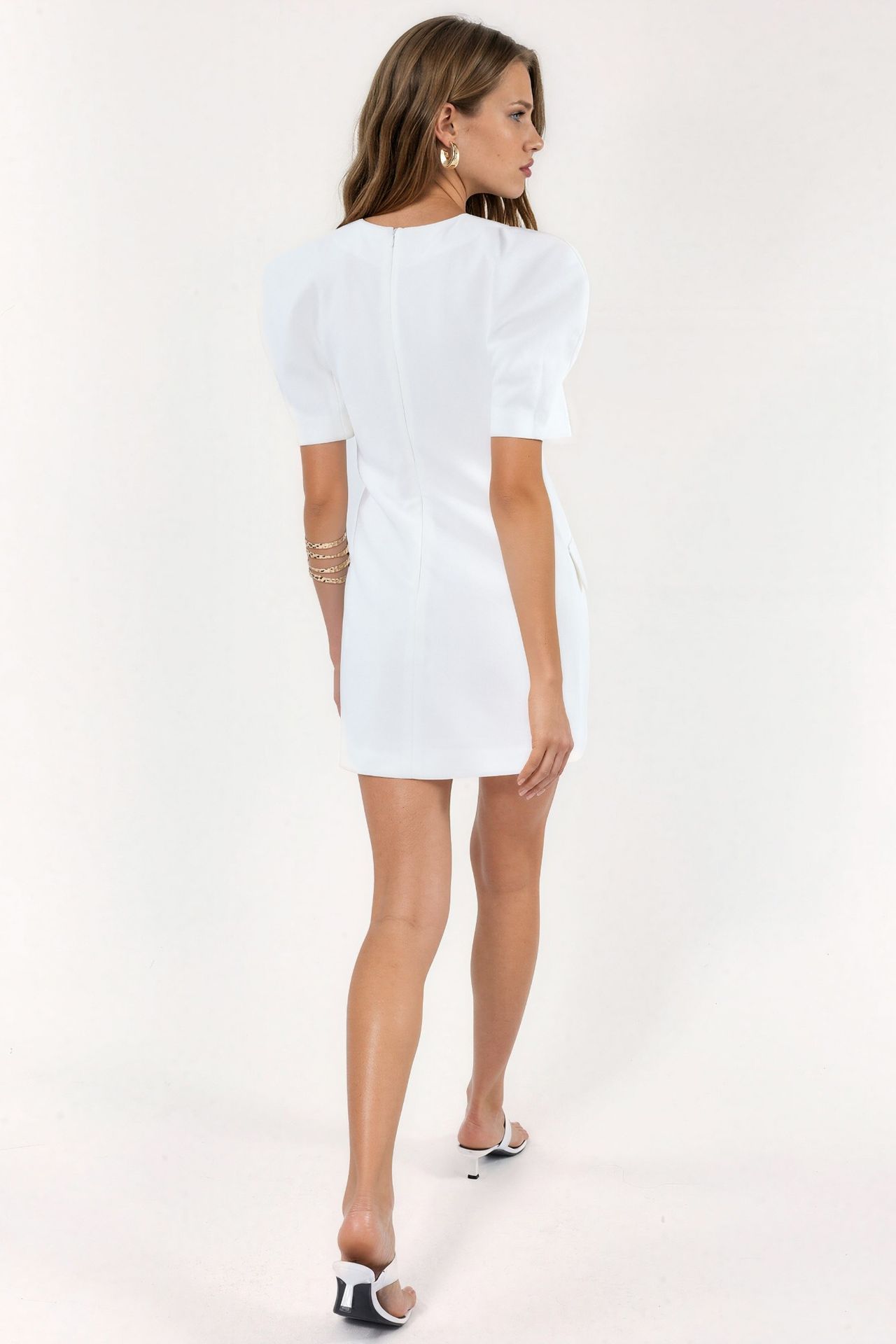 BUSEM Mini crepe dress with pocket and zipper 2