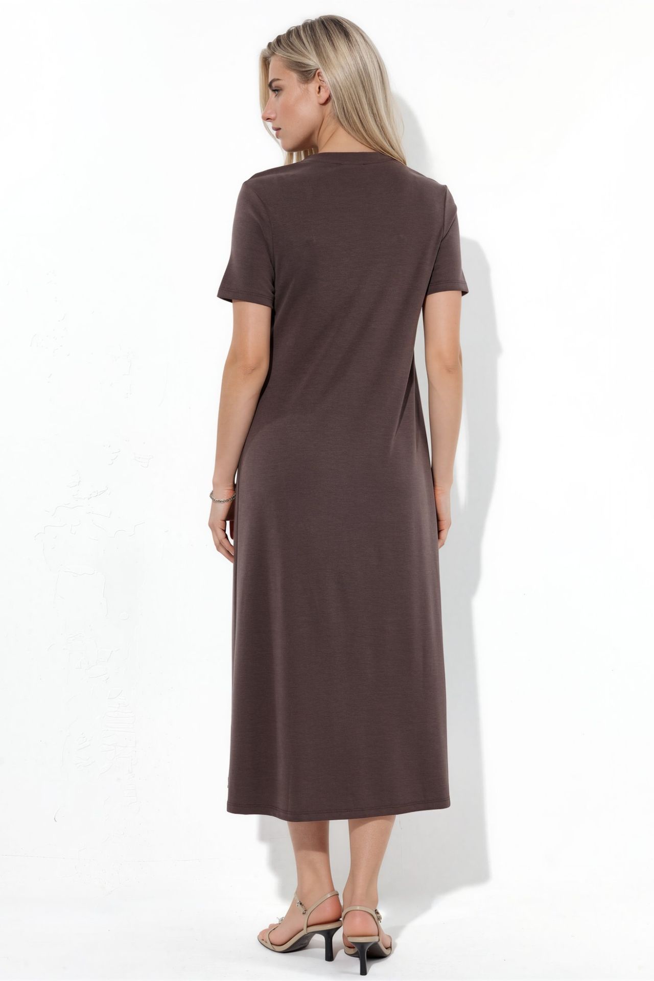 BUSEM Straight Midi Jersey T-Shirt Dress 3