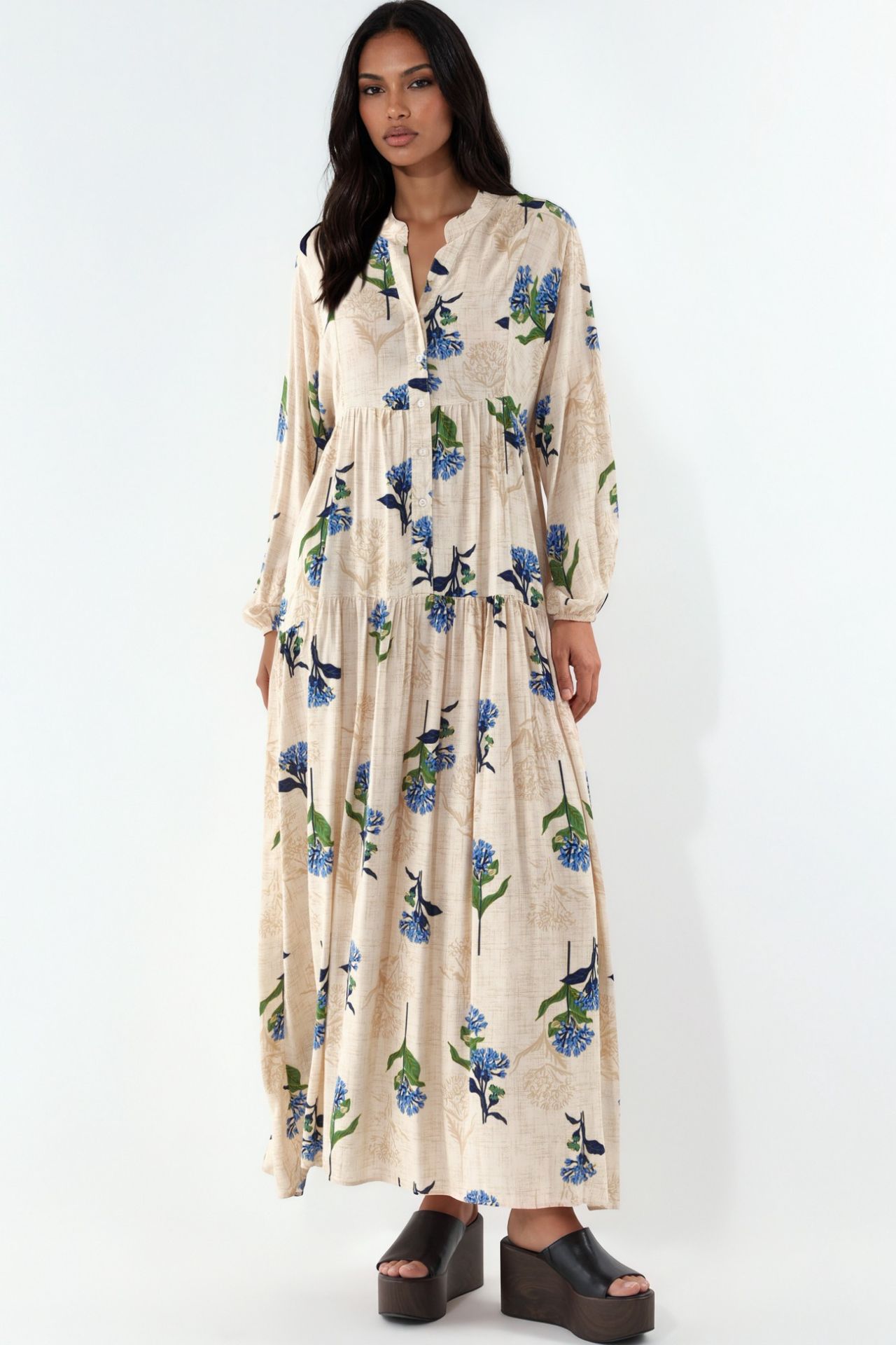 BDART Patterned V-Neck Maxi Dress 1