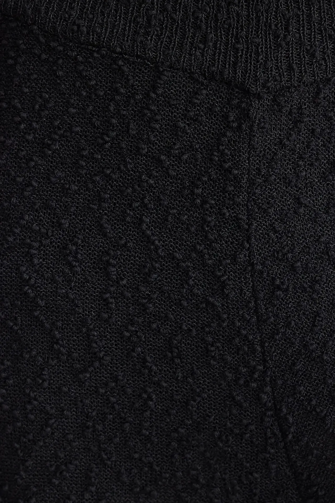 Textured Knitted Mid-Rise Trousers