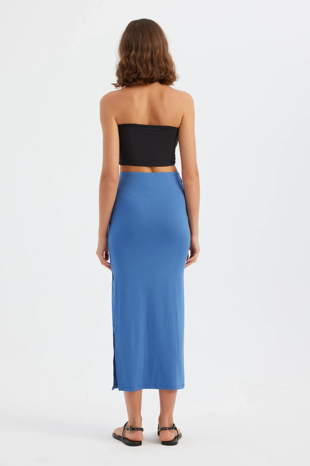 High-Waist Maxi Skirt with Slit