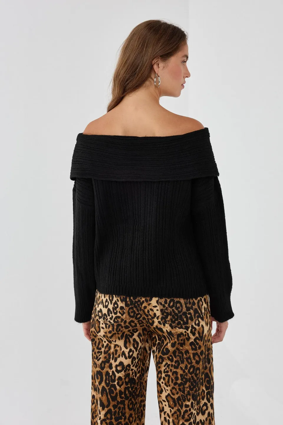 Carmen Collar Off Shoulder Sweater 4