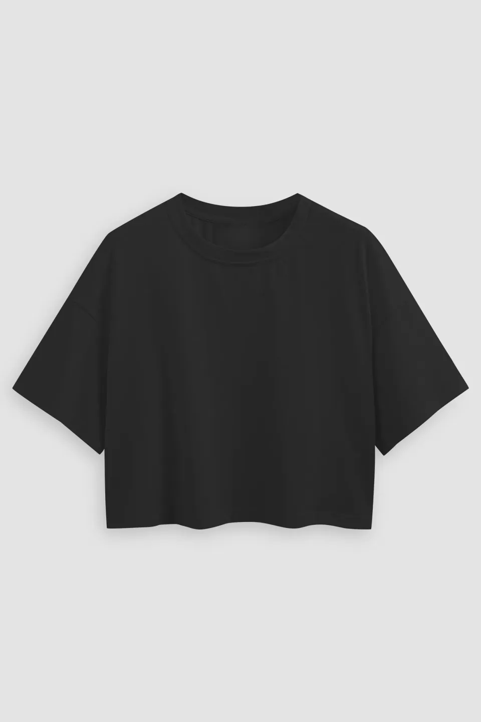 Basic Crew Neck Crop T-Shirt