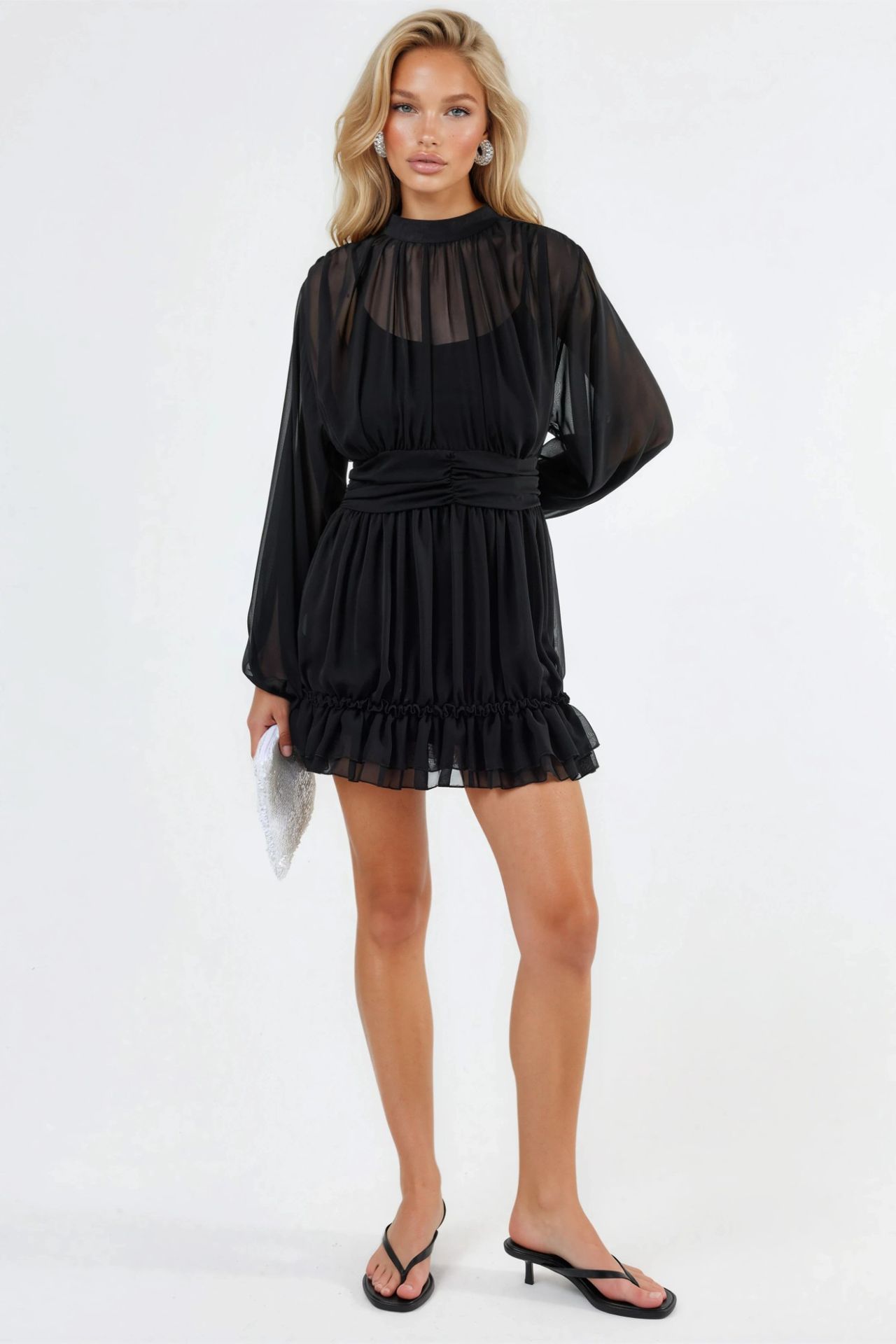 MSN Frilly Turtleneck Mini Dress 5
