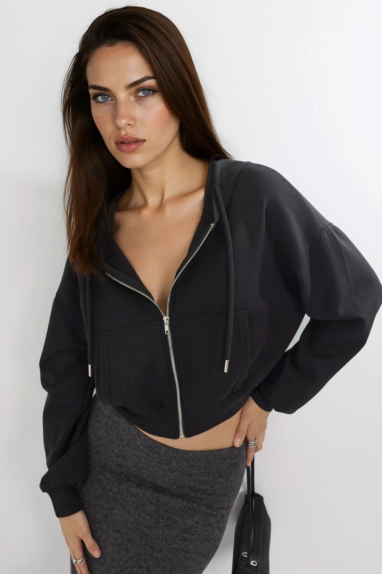 BUSEM Hooded Zippered Short Jacket 1