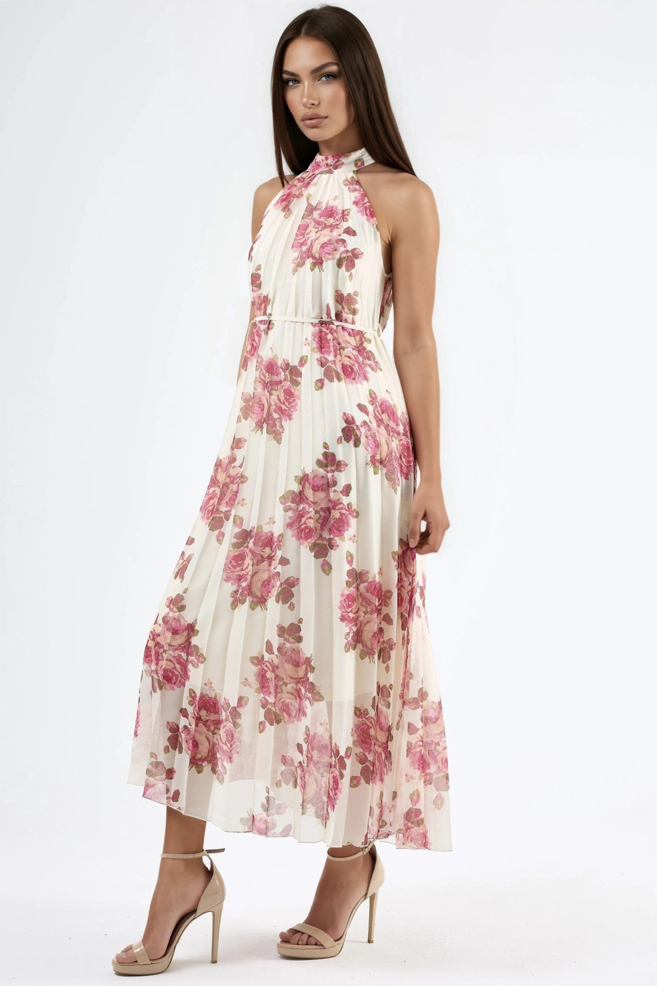 BUSEM Floral Maxi Dress with Tie Detail 6