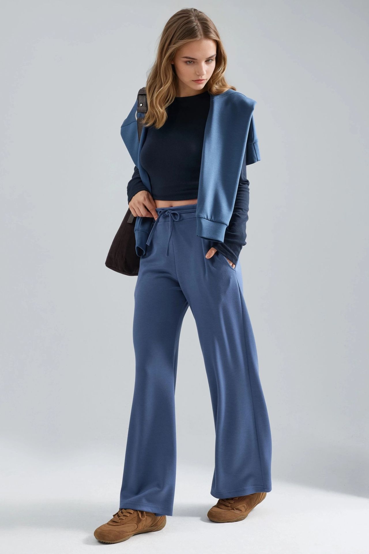 Modal Touch Pleated Palazzo Pants Bersan Collection 5