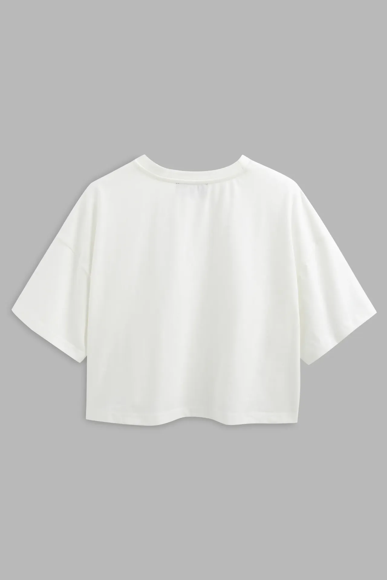 Basic Crew Neck Crop T-Shirt