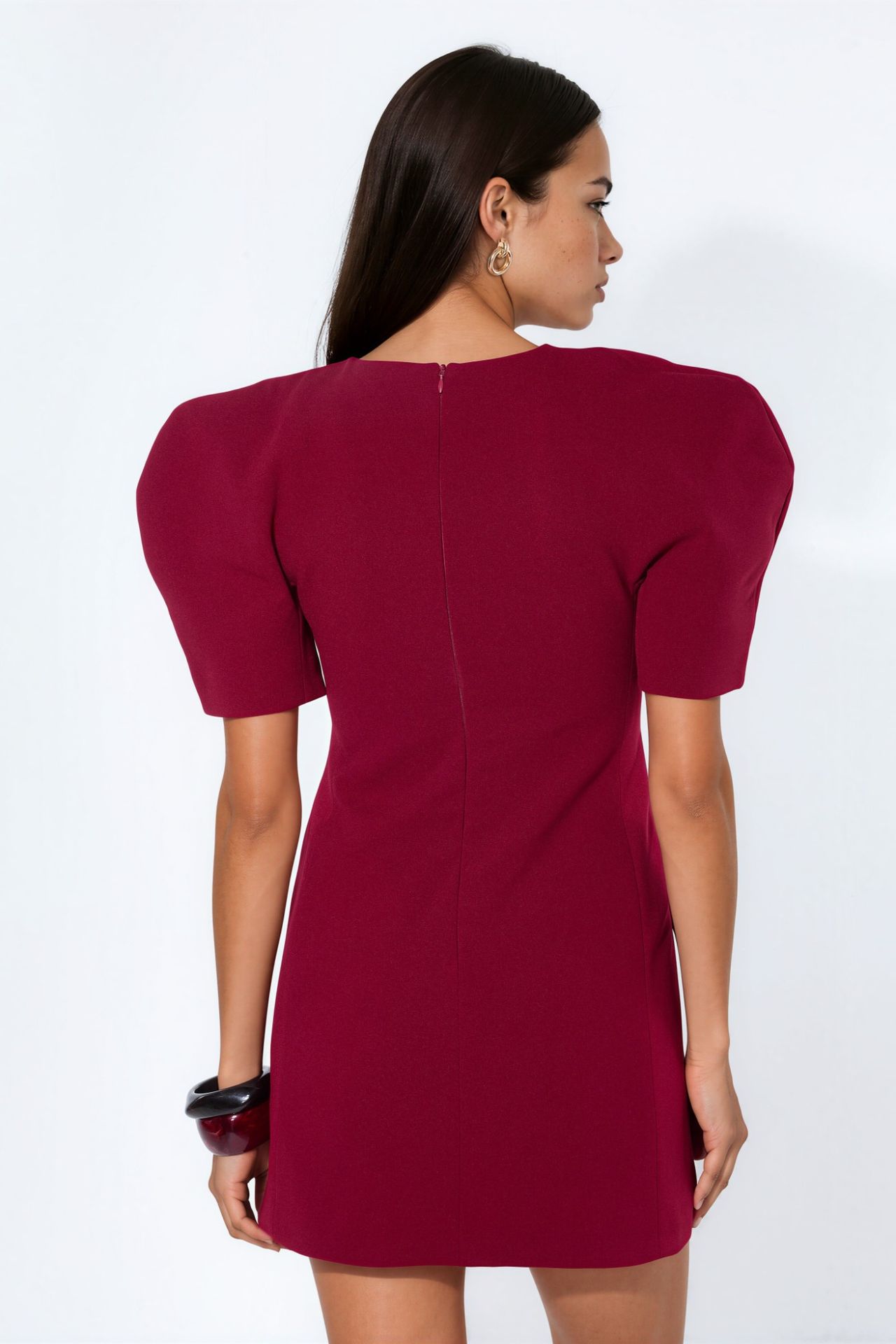 BUSEM Mini crepe dress with pocket and zipper 3