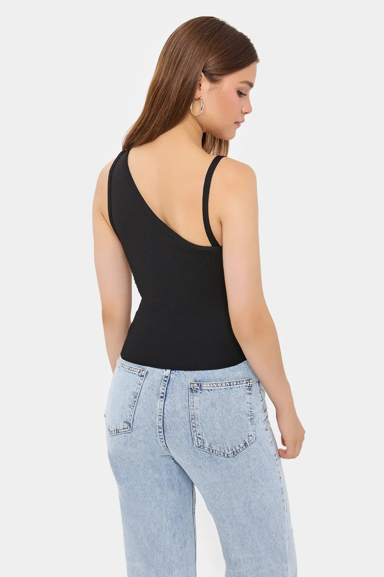 Strap Detail Sleeveless Cropped Top