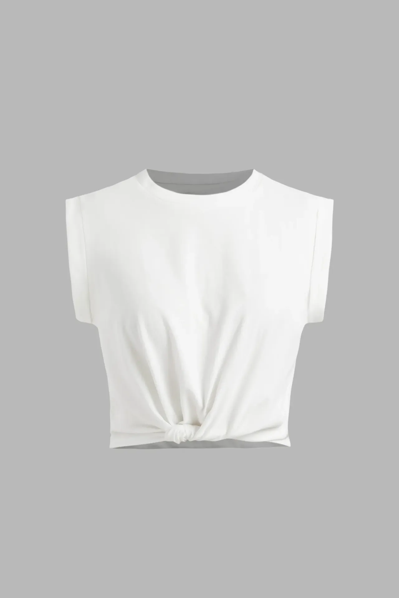 Basic Crew Neck Cropped T-Shirt