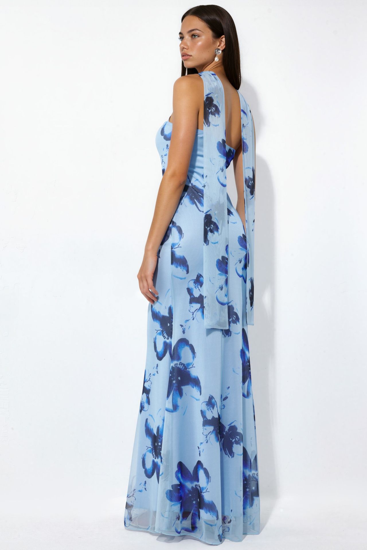 Strapless Flowering Bodycon Maxi Dress 3