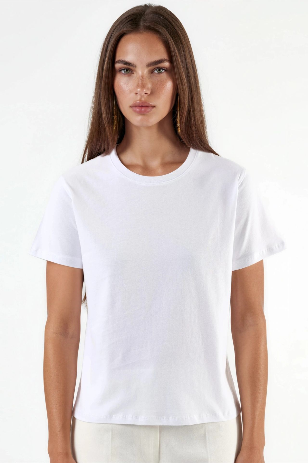 BUSEM Plain Crew Neck Cotton T-Shirt 7