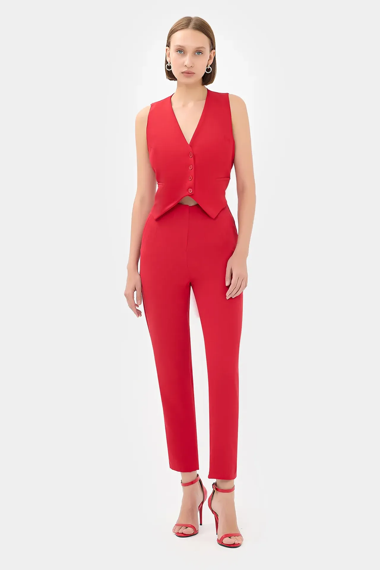 High Waist Carrot fit Trousers