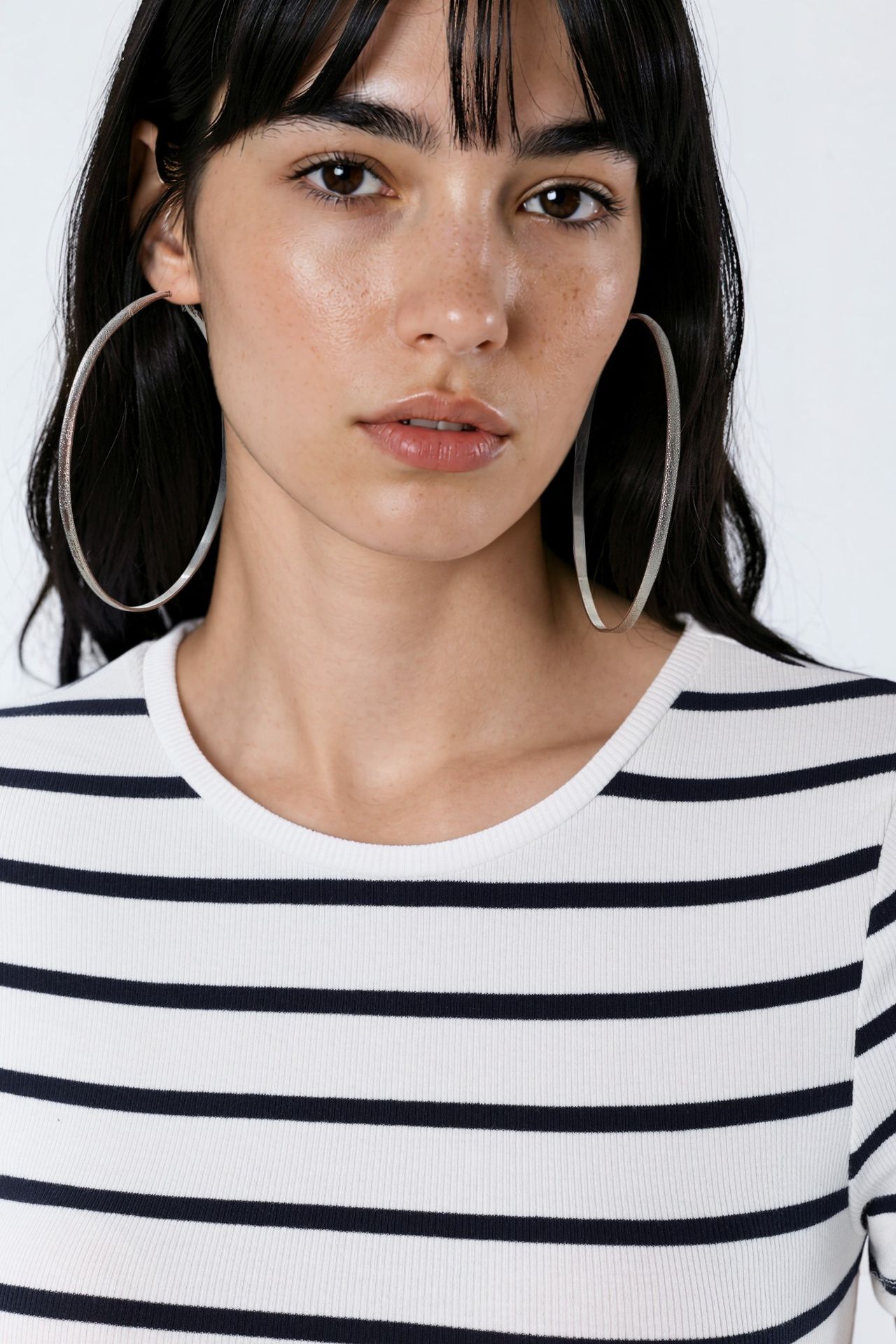 BUSEM Striped Crew Neck Mini T-Shirt Dress 3