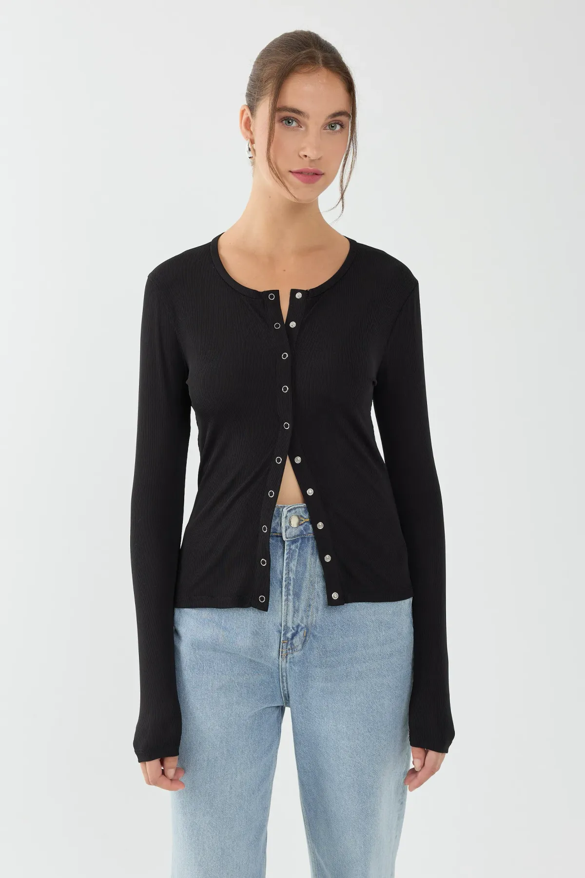 Long Sleeve Snapped Top 3