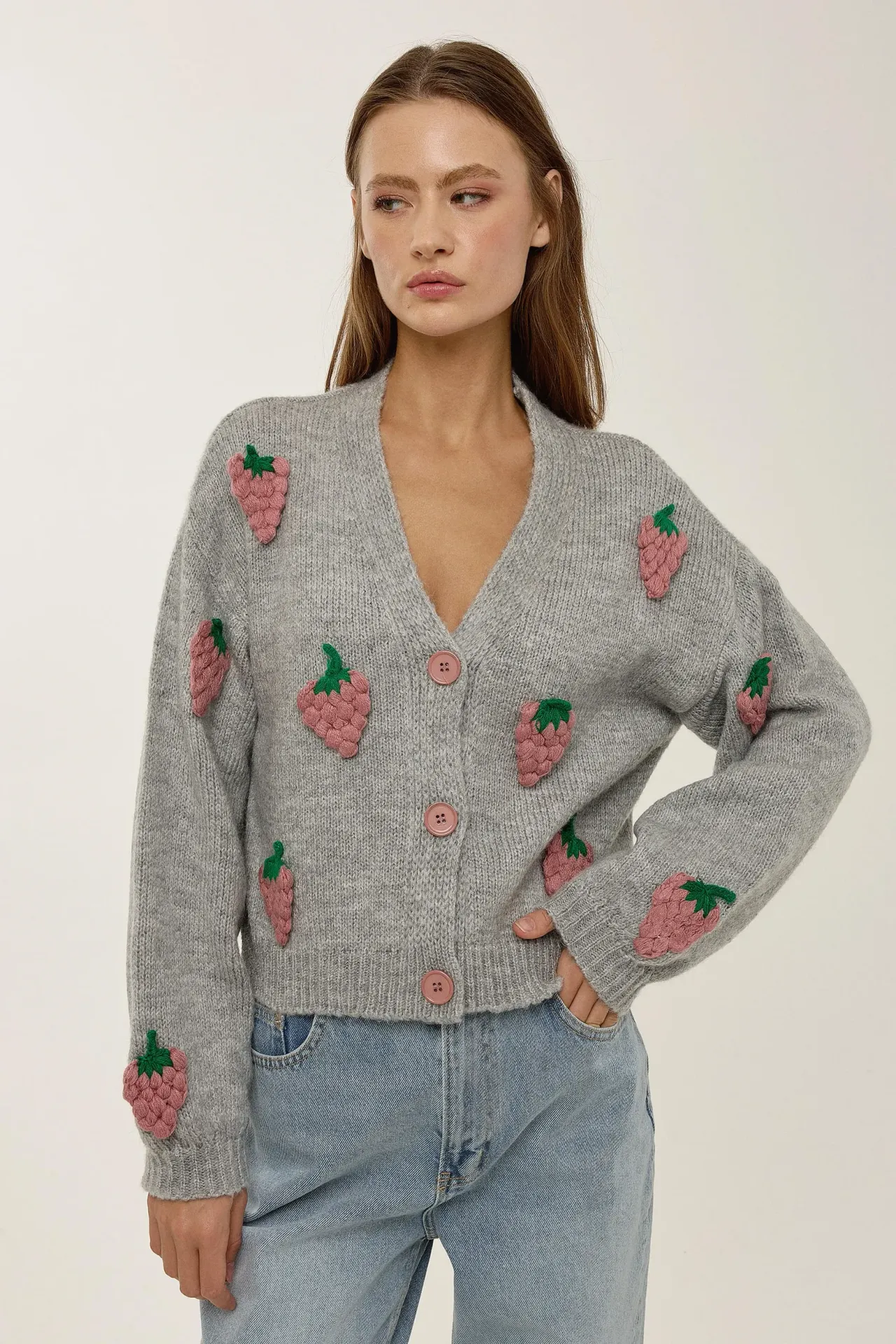 Embroidered Knitwear Cardigan