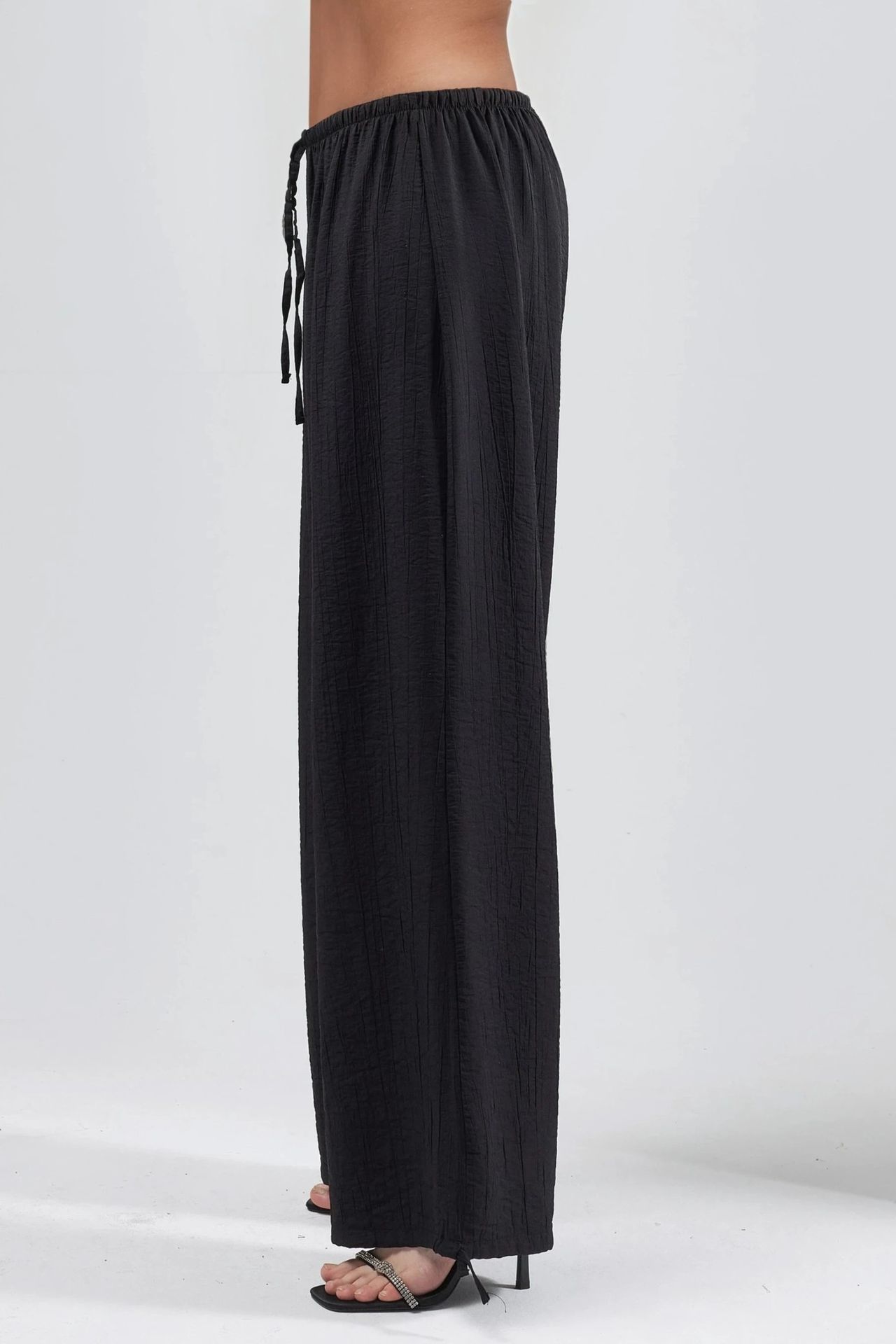 BUSEM Elastic Waist Pants with Tie Detail 5