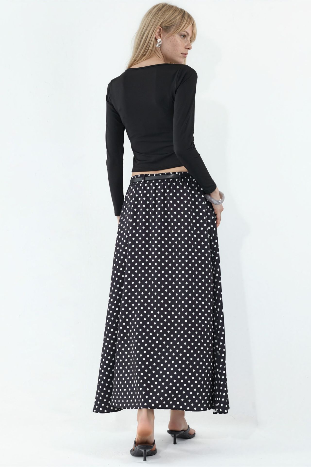 BDART High-Waist Polka Dot Maxi Skirt 3