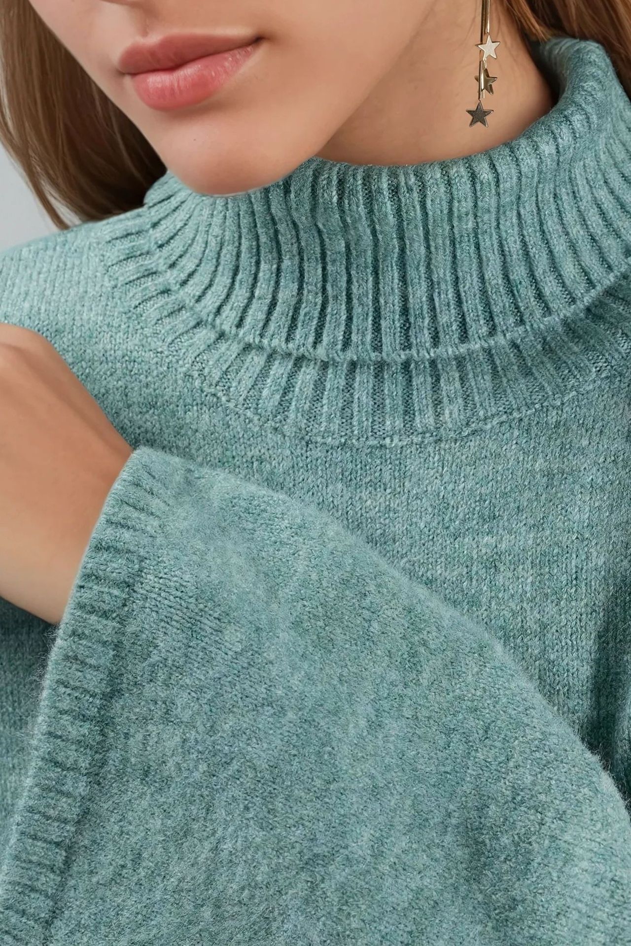 MY FASHION Ribbed Turtleneck Maxi Knit Dress 4