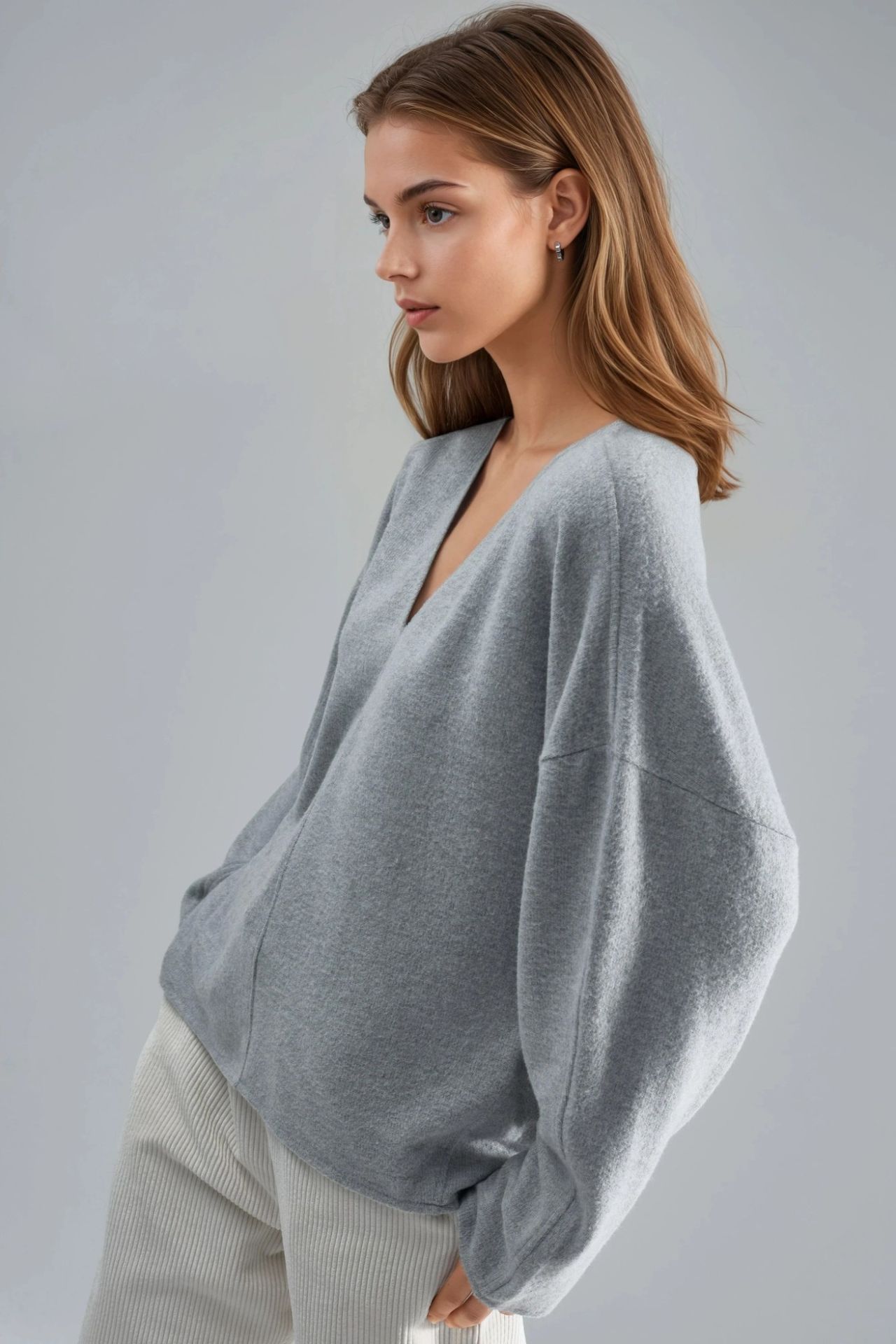 BUSEM V-Neck Long Sleeve Blouse 2
