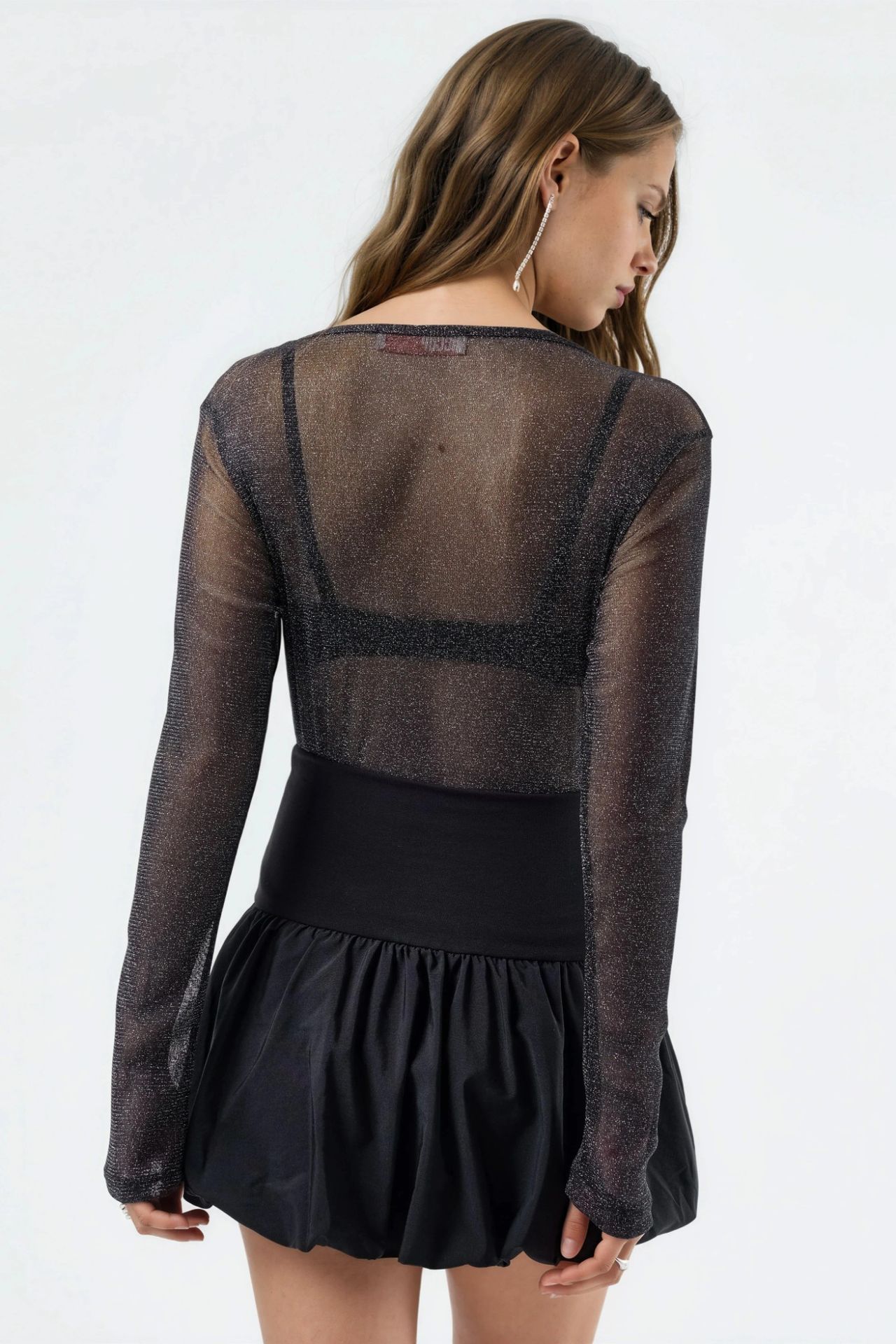 BUSEM High Waist Mini Skater Skirt 4