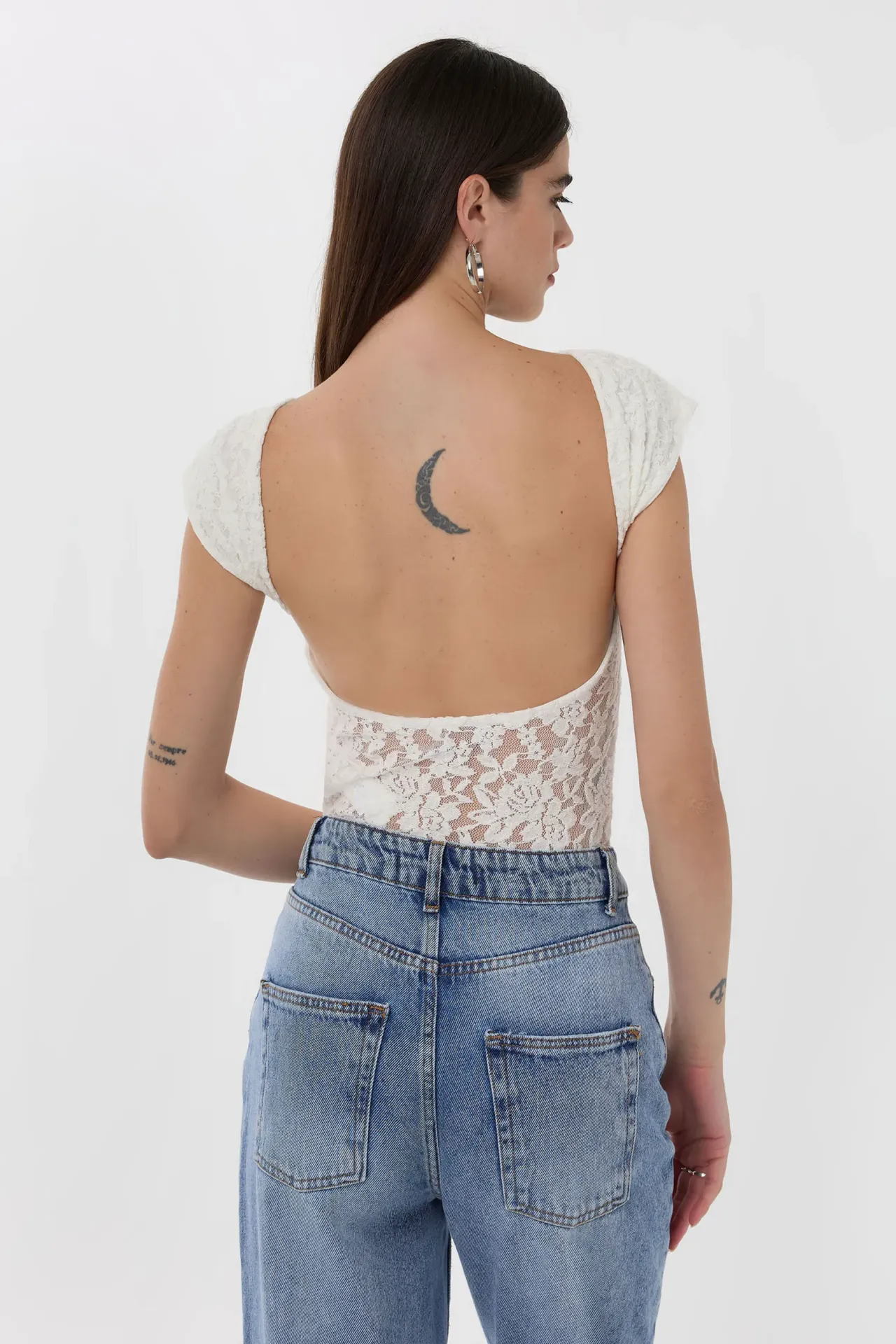 Open Back Lace Top