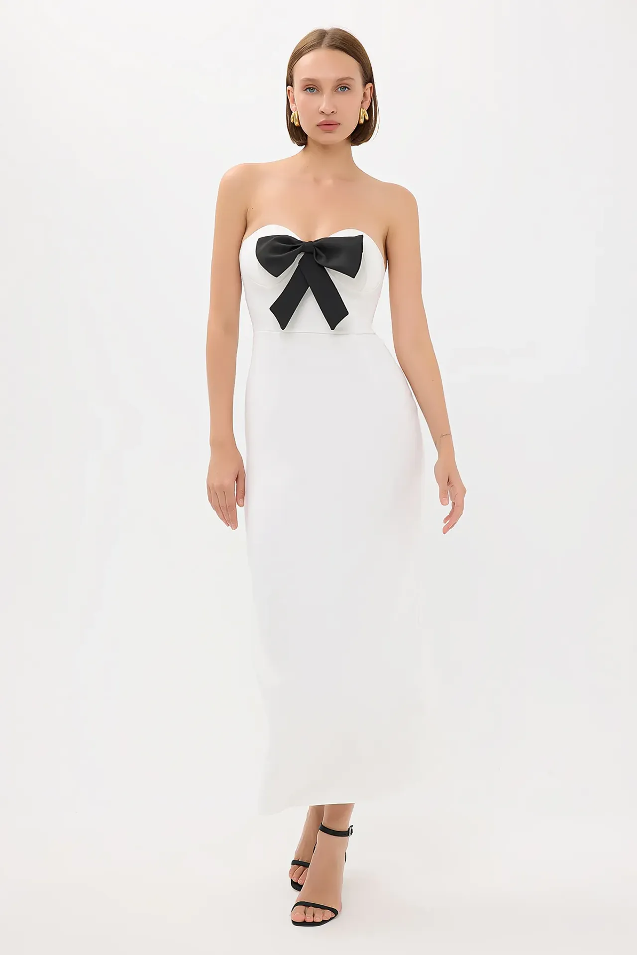 Strapless Maxi Dress with Slit