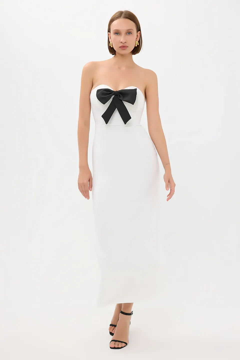 Strapless Maxi Dress with Slit