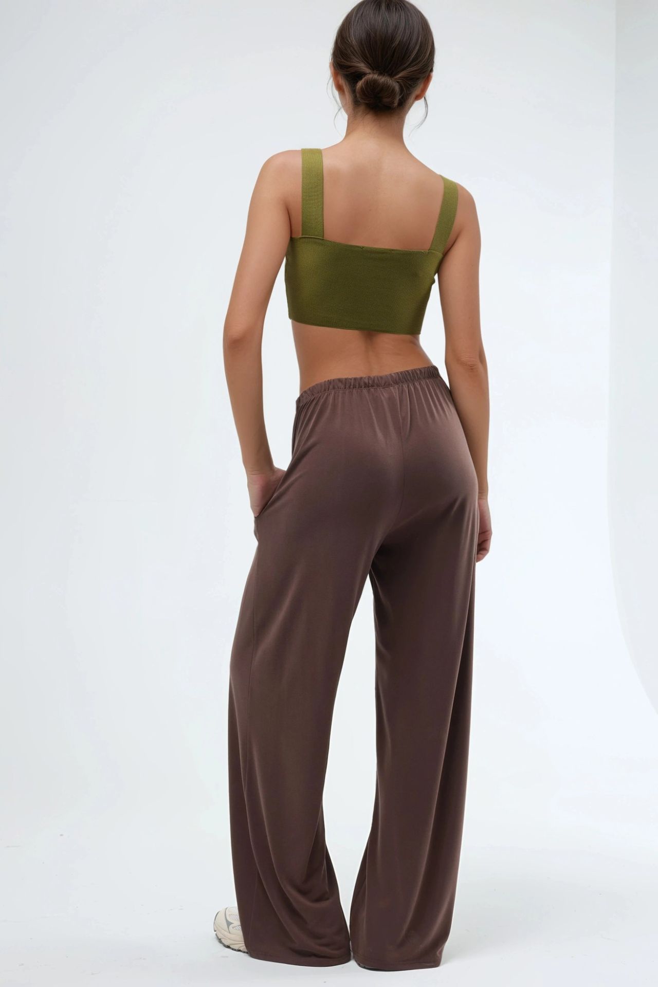 BUSEM Elastic Waist Straight Leg Modal Pants 3