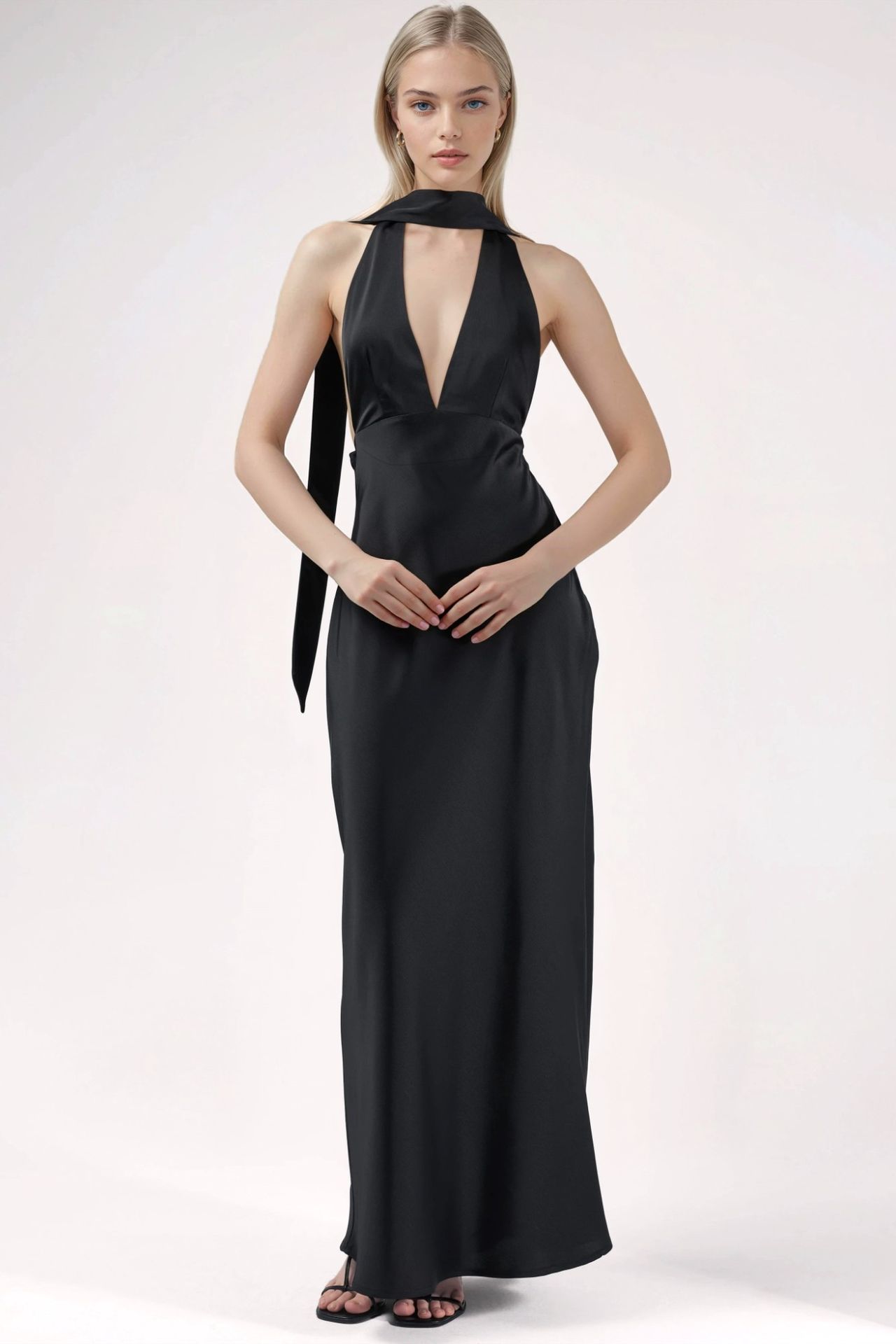 V-Neck Bodycon Maxi Dress 6