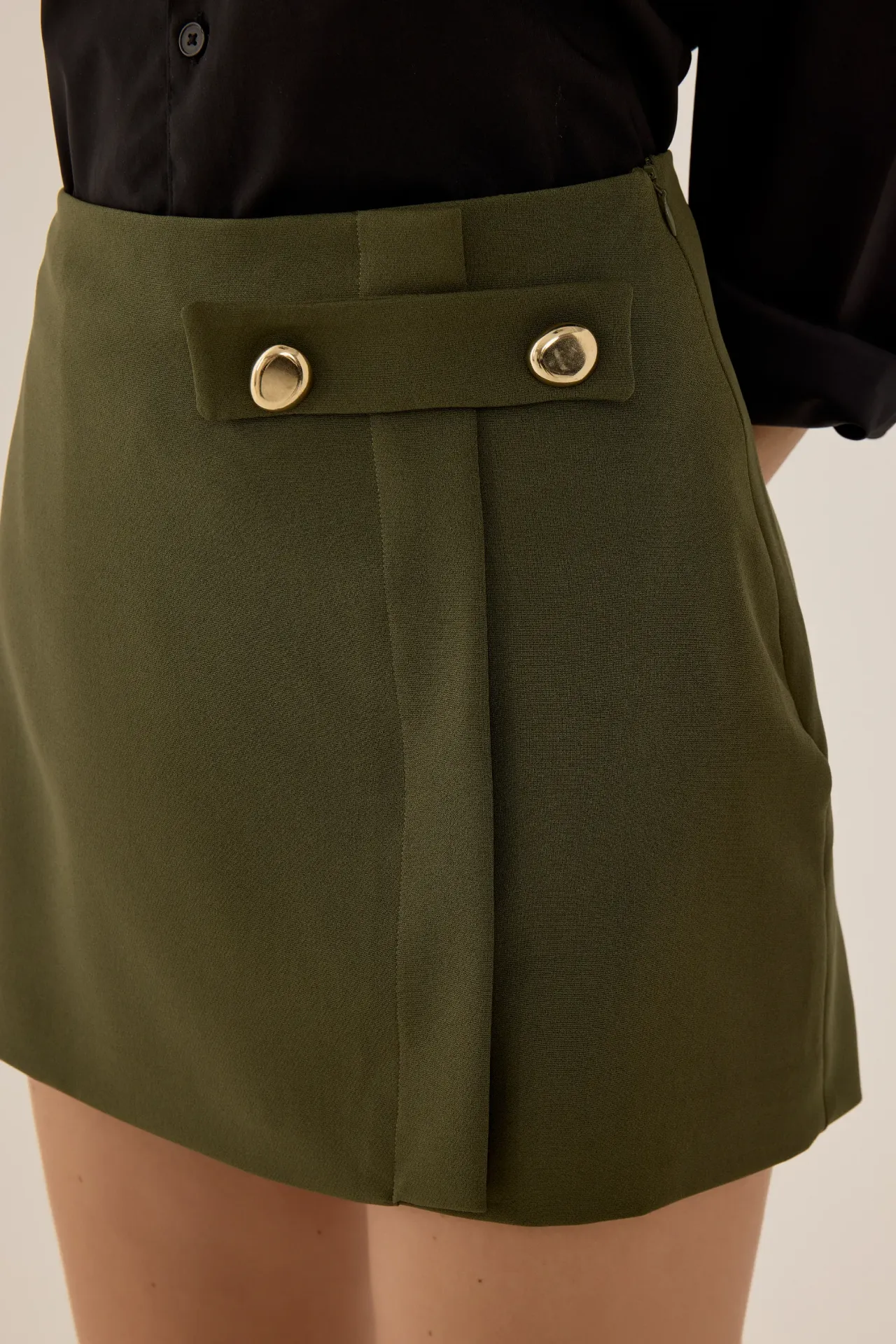 Mini Skirt with Button Detail