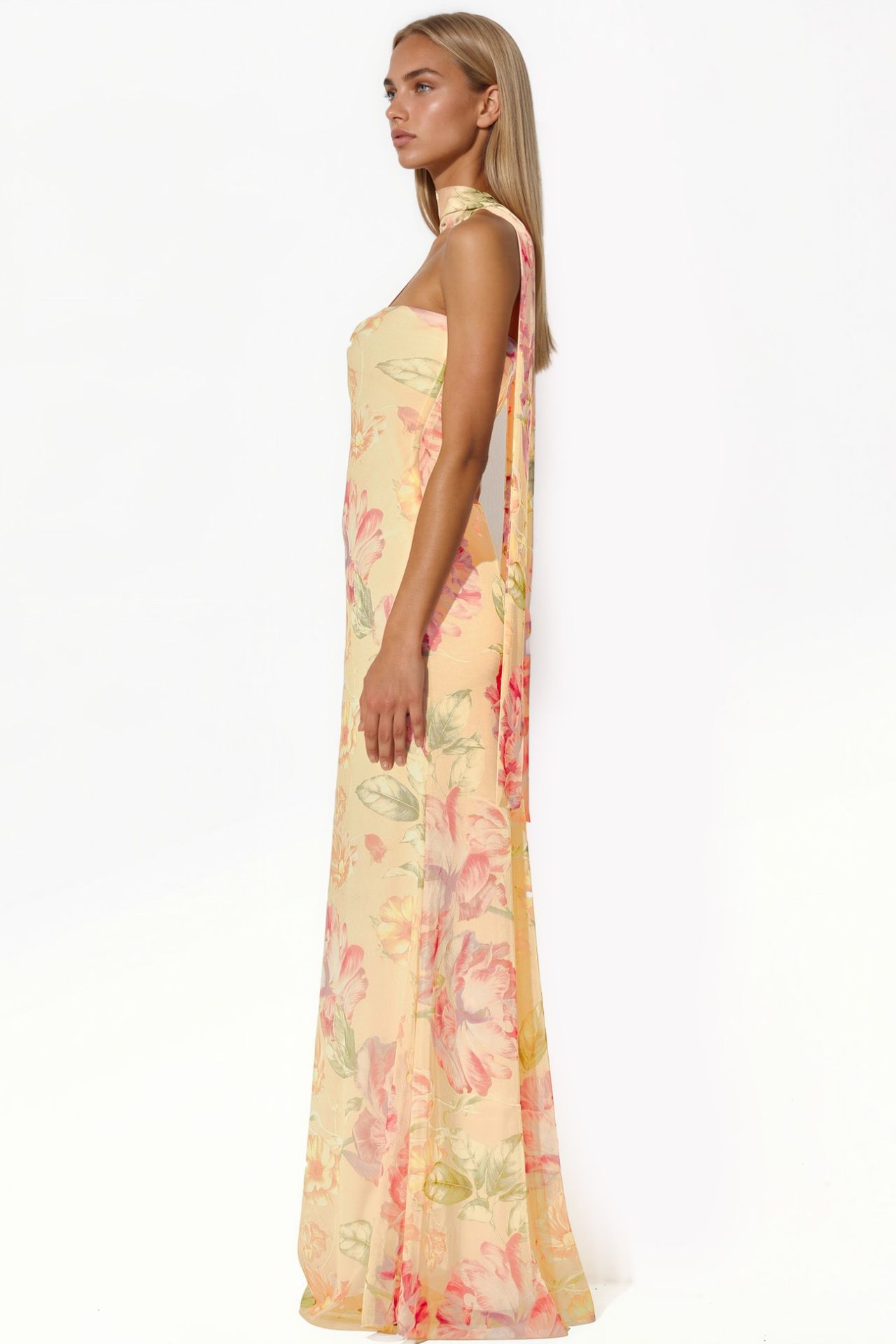 Strapless Patterned Maxi Dress 4