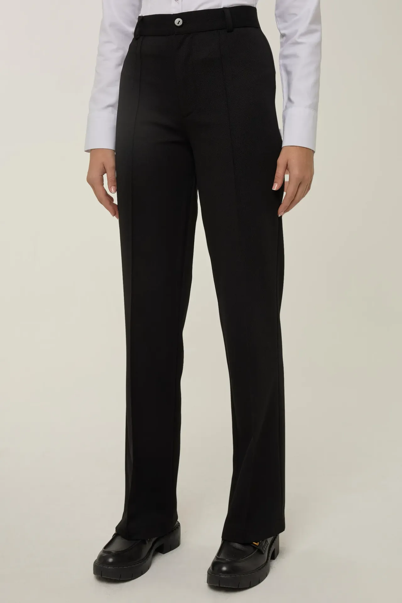 Straight Leg Pants with Stitch Detailed  2