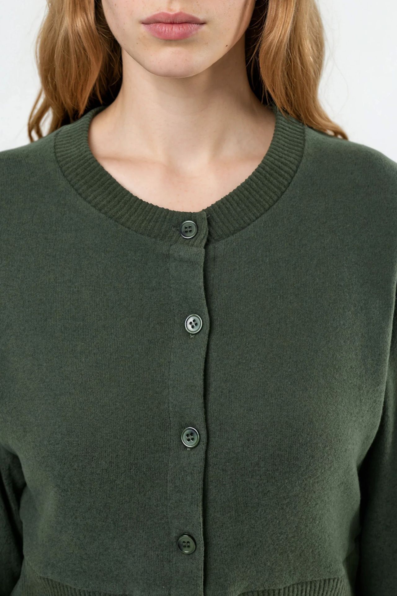 BUSEM Casual Crew Neck Buttoned Crop Jacket 5