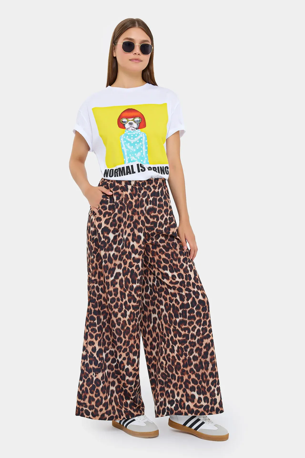 Oversized Printed Cotton T-Shirt