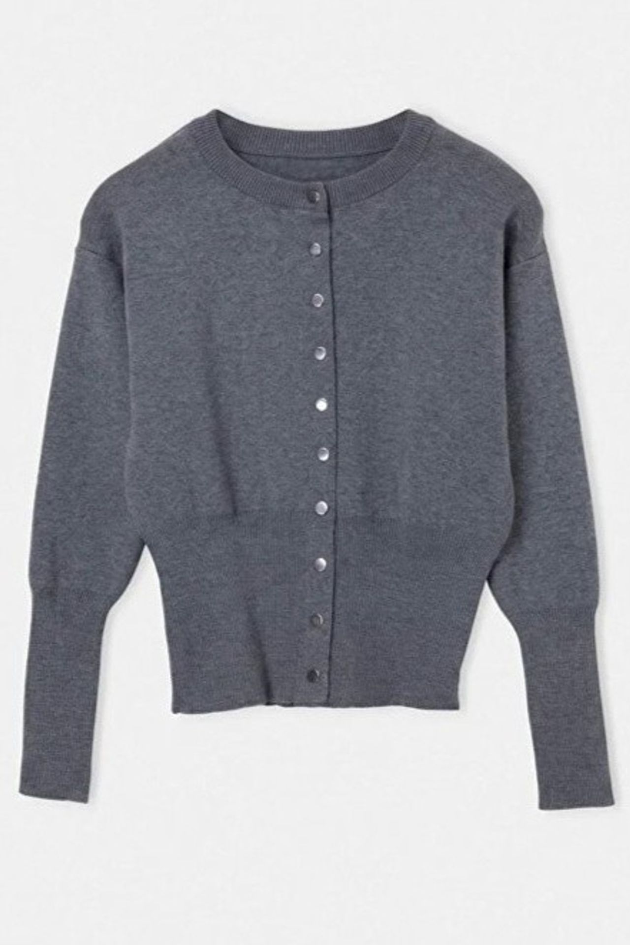 Soft Textured Fitted Knit Cardigan