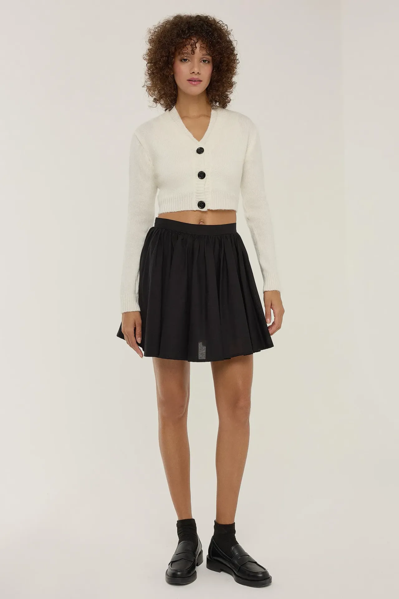 Flounced Mini Skirt