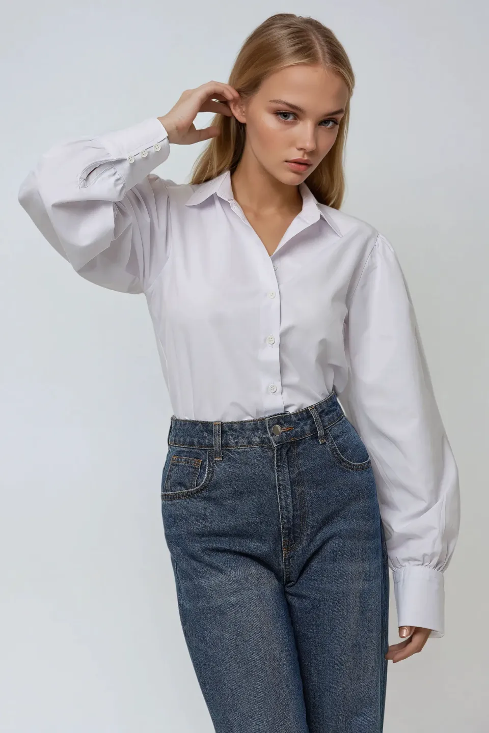 Classic Cotton Shirt with Long Sleeves