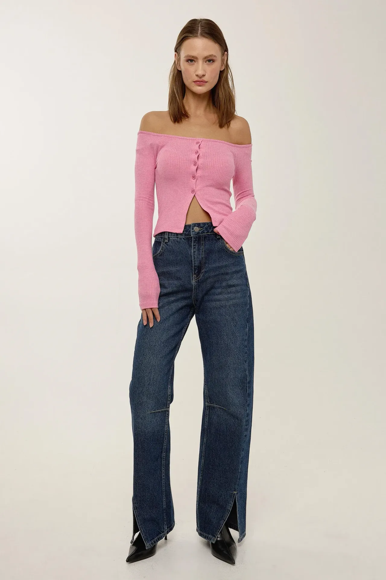 Strapless Fitted Crop Blouse