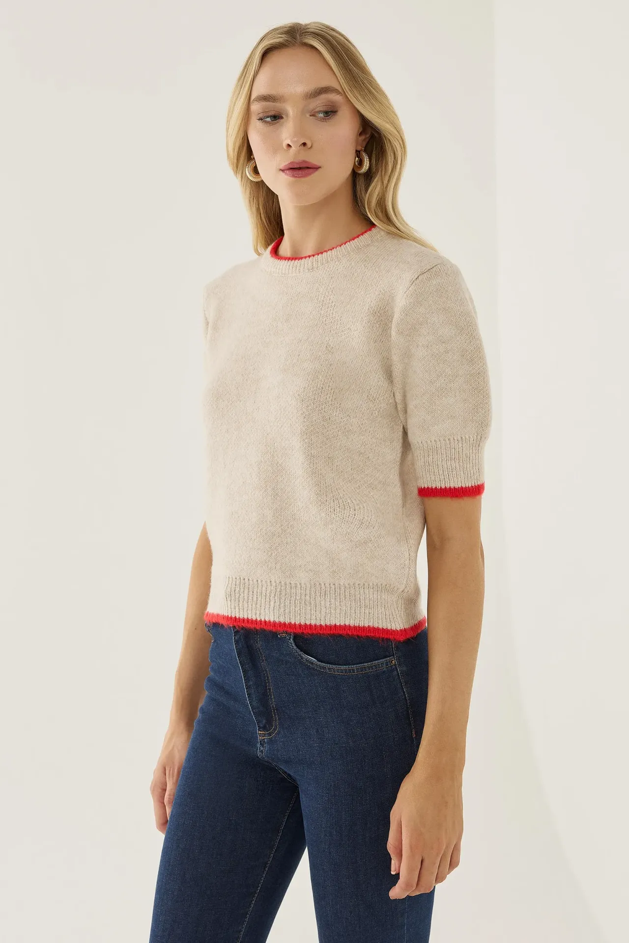 Contrast Knitted Sweater