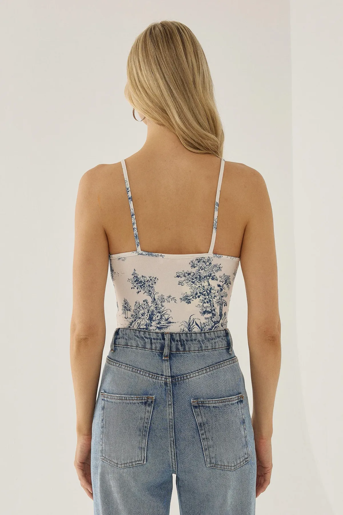 Corset Inspired Patterned Bodysuit 5