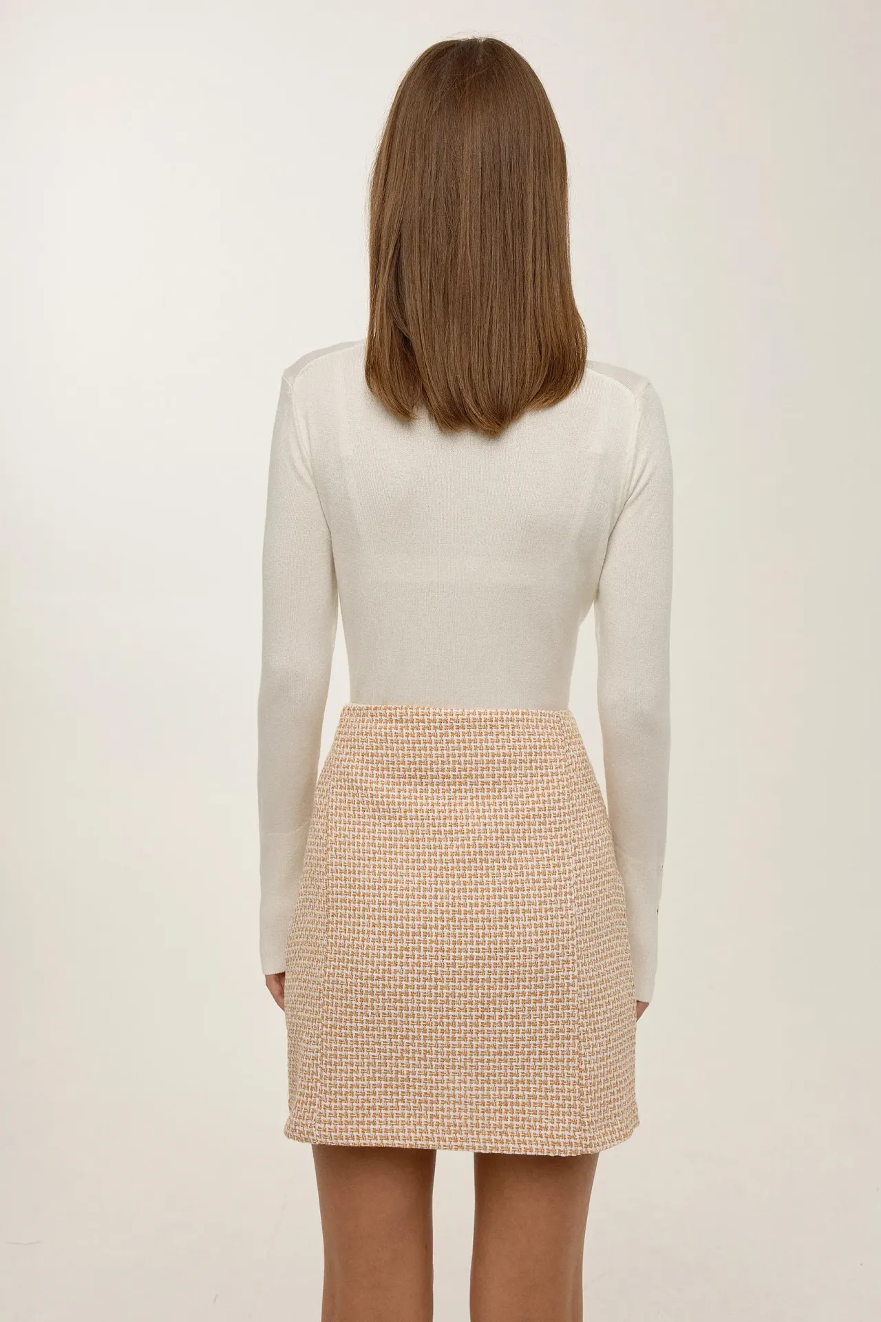 Solid Mini Slit Skirt