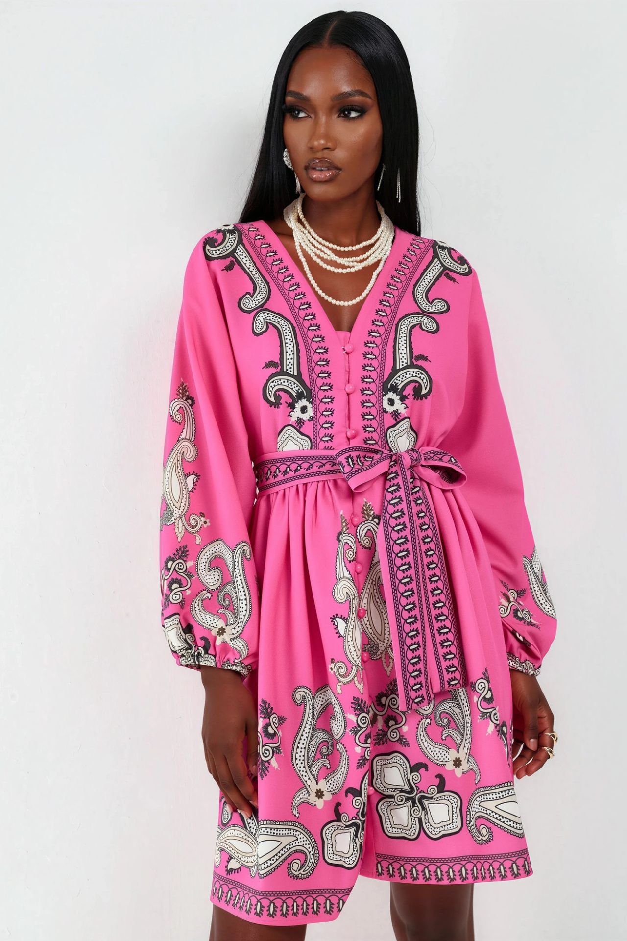 MSN Printed A-Line Mini Dress 6