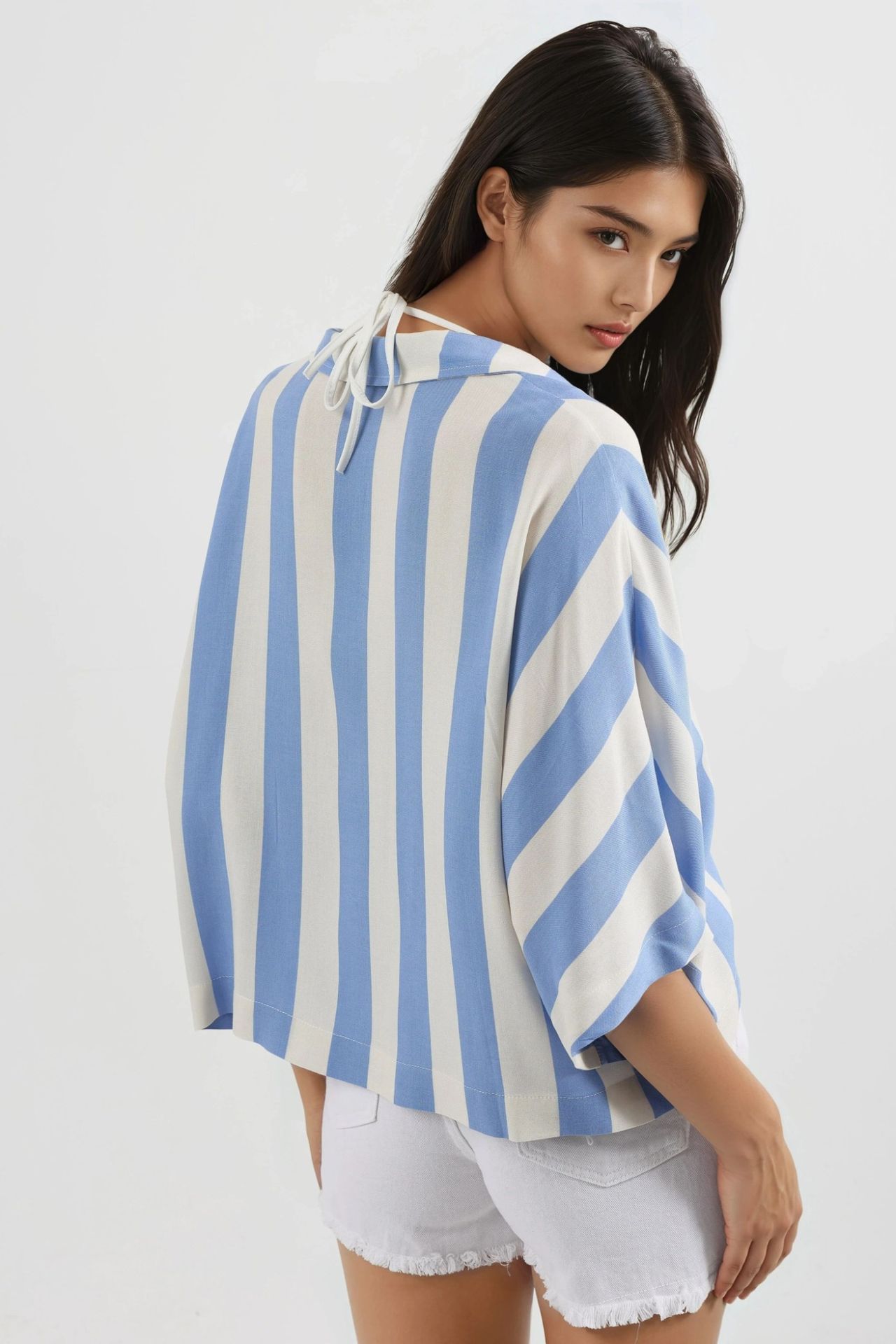BUSEM Relaxed Fit Striped Button-Up Shirt 3