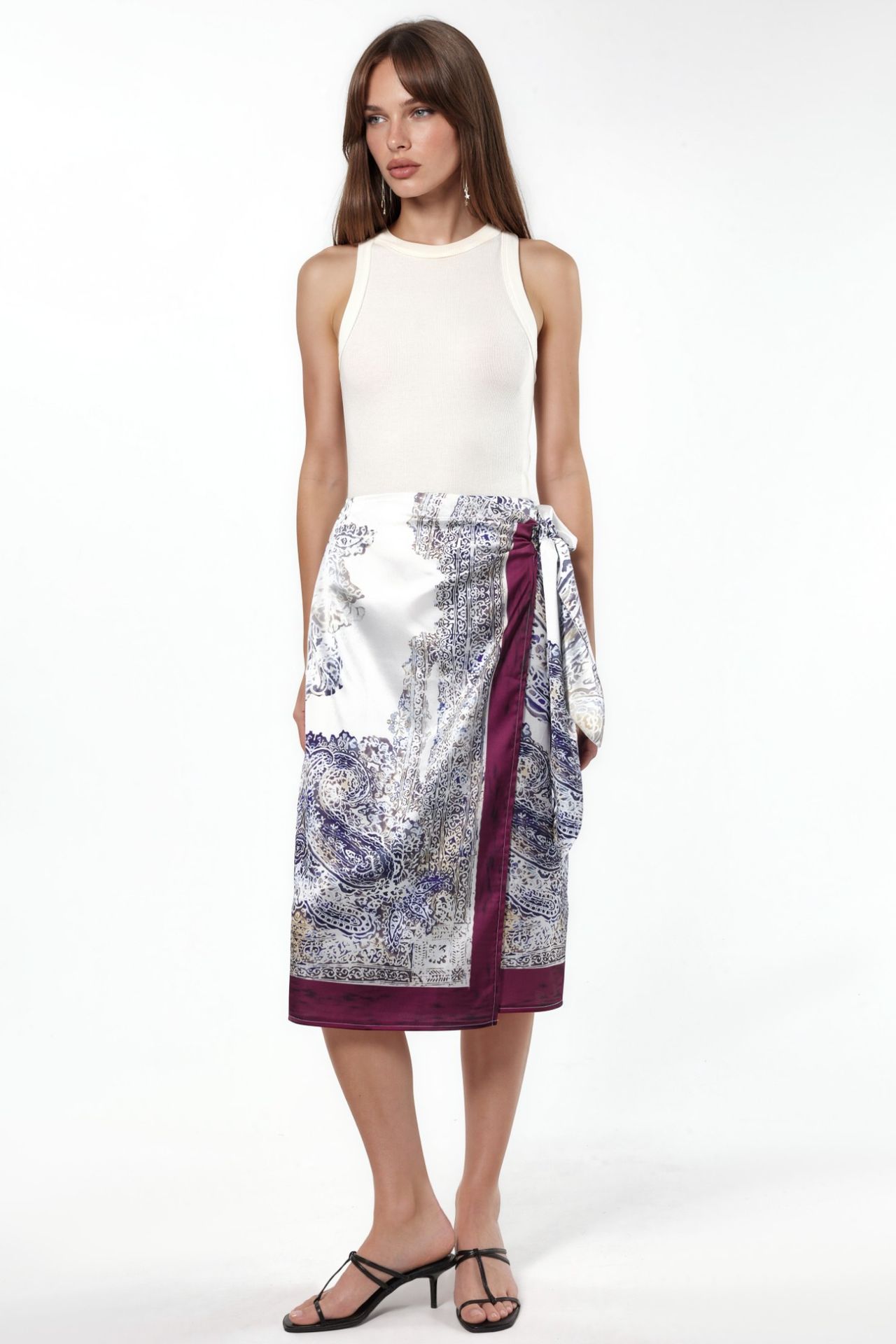 Satin Wrap Skirt 3